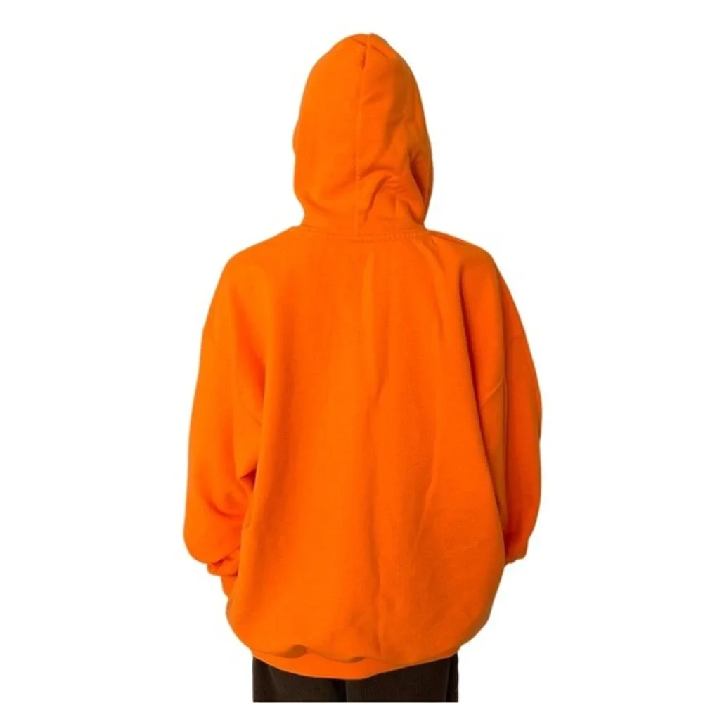 Mossy Oak Bright Orange Long Sleeve Camo Lined Inside Hoodie Size‎ Large